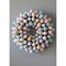 17.75" Easter Egg Wreath Pastel Spring Wreath with Speckled Eggs & Greenery for Door or Wall